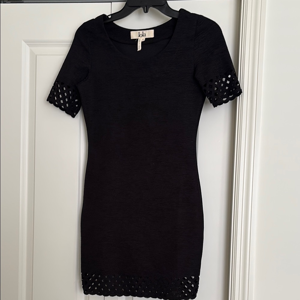 Brand New Black Bodycon Dress with Cutouts